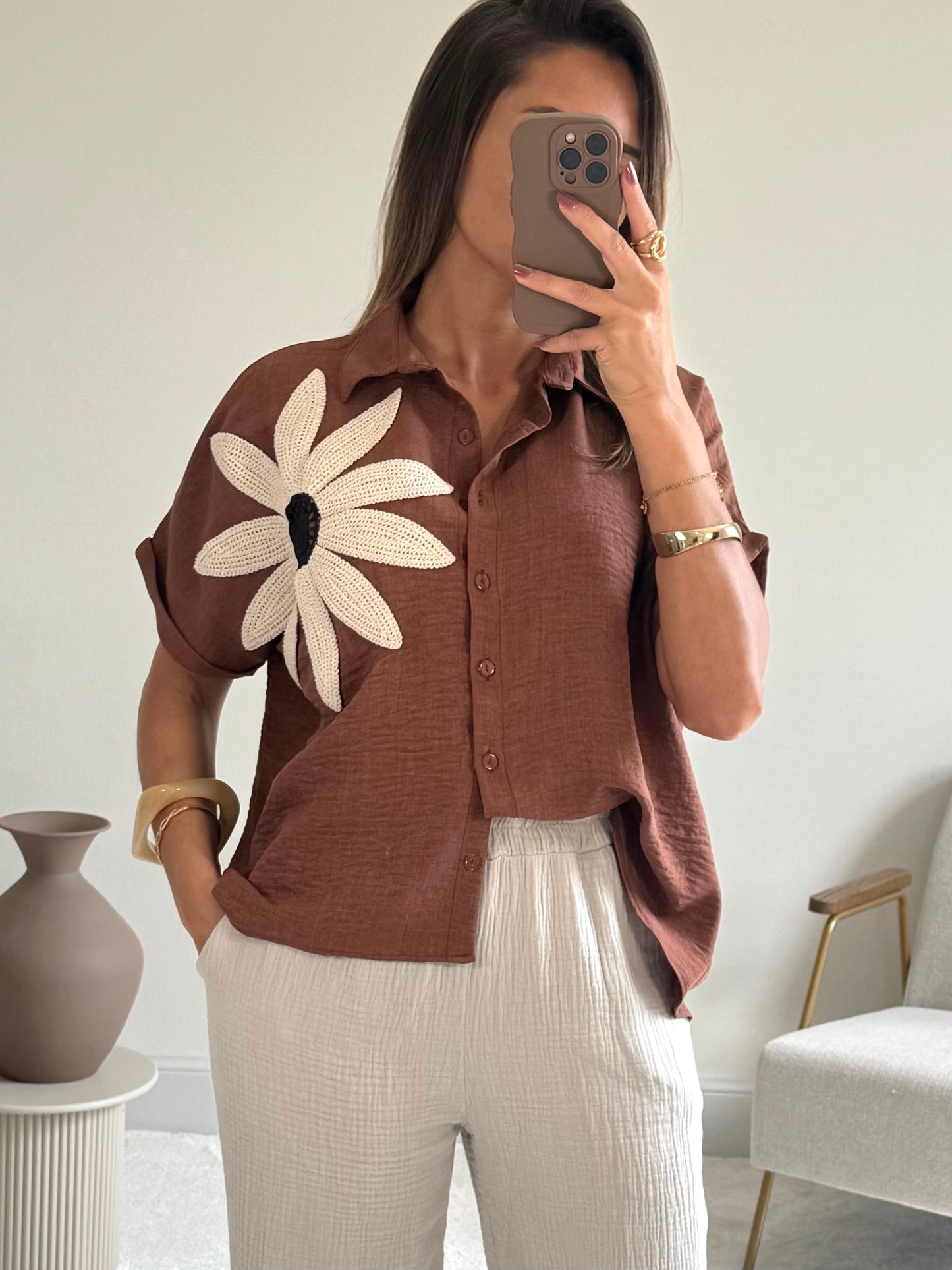 FLORA - Chemise fluide brodée