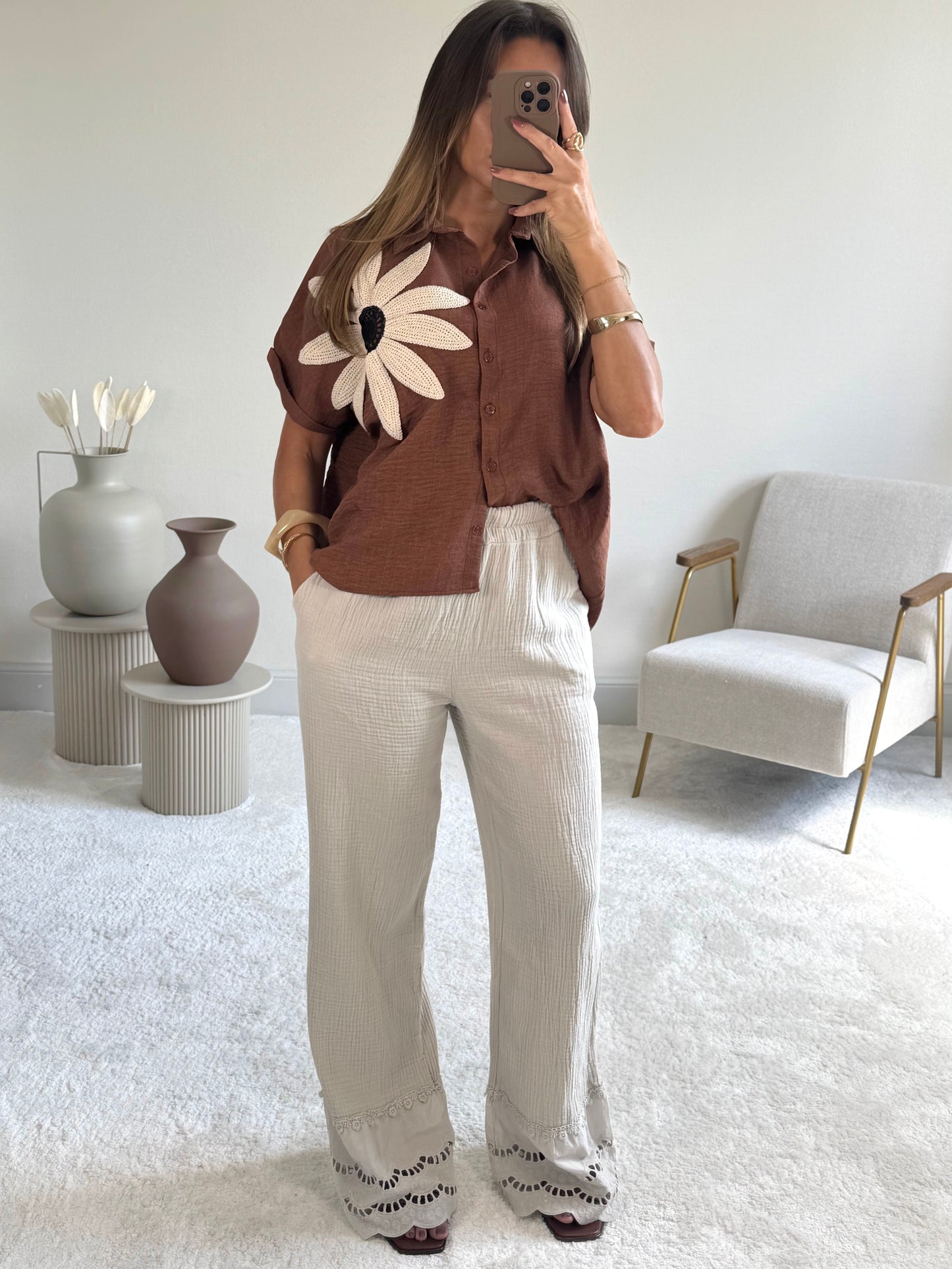 FLORA - Chemise fluide brodée