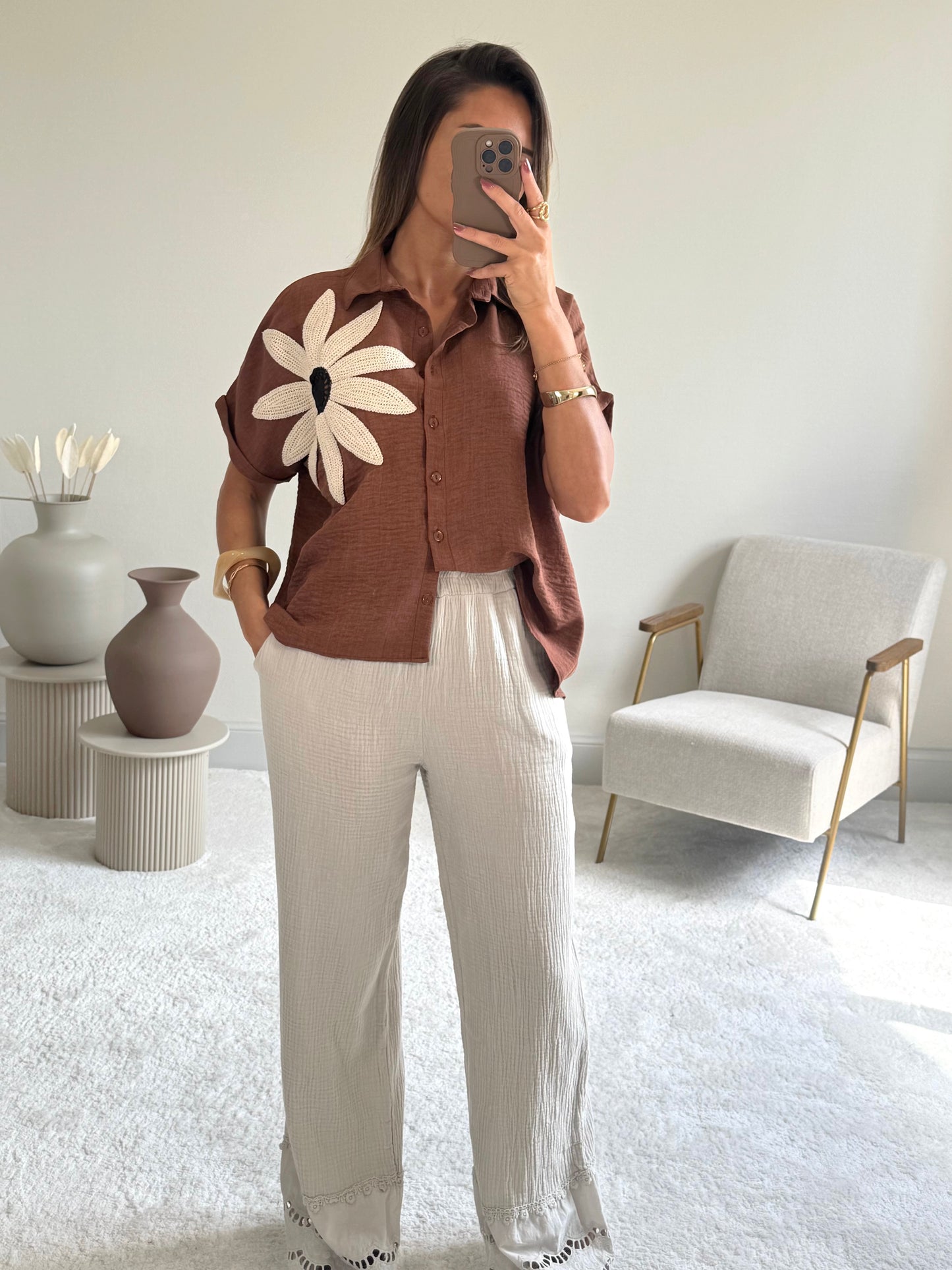 FLORA - Chemise fluide brodée