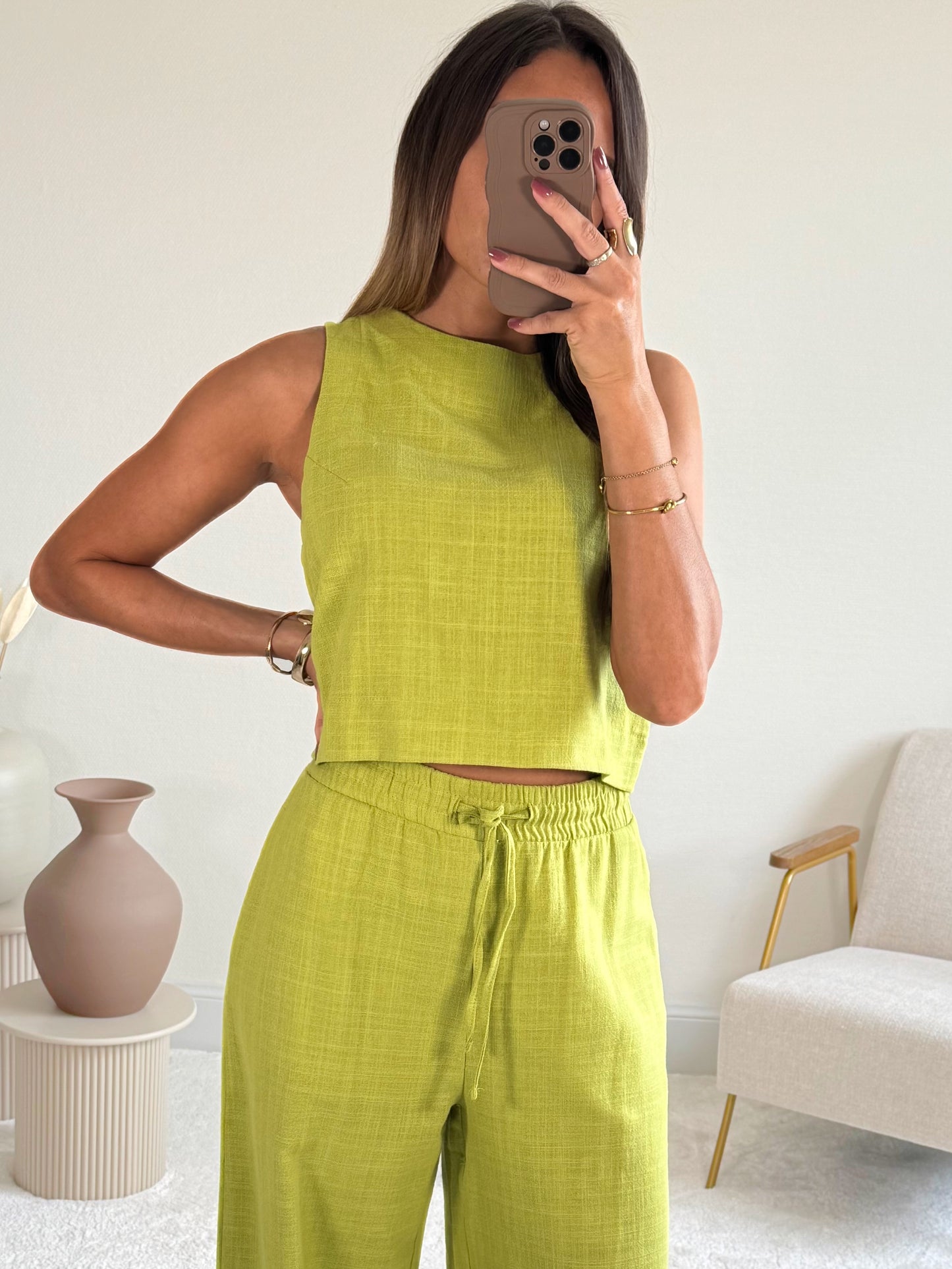 NATALIA - Ensemble pantalon palazzo