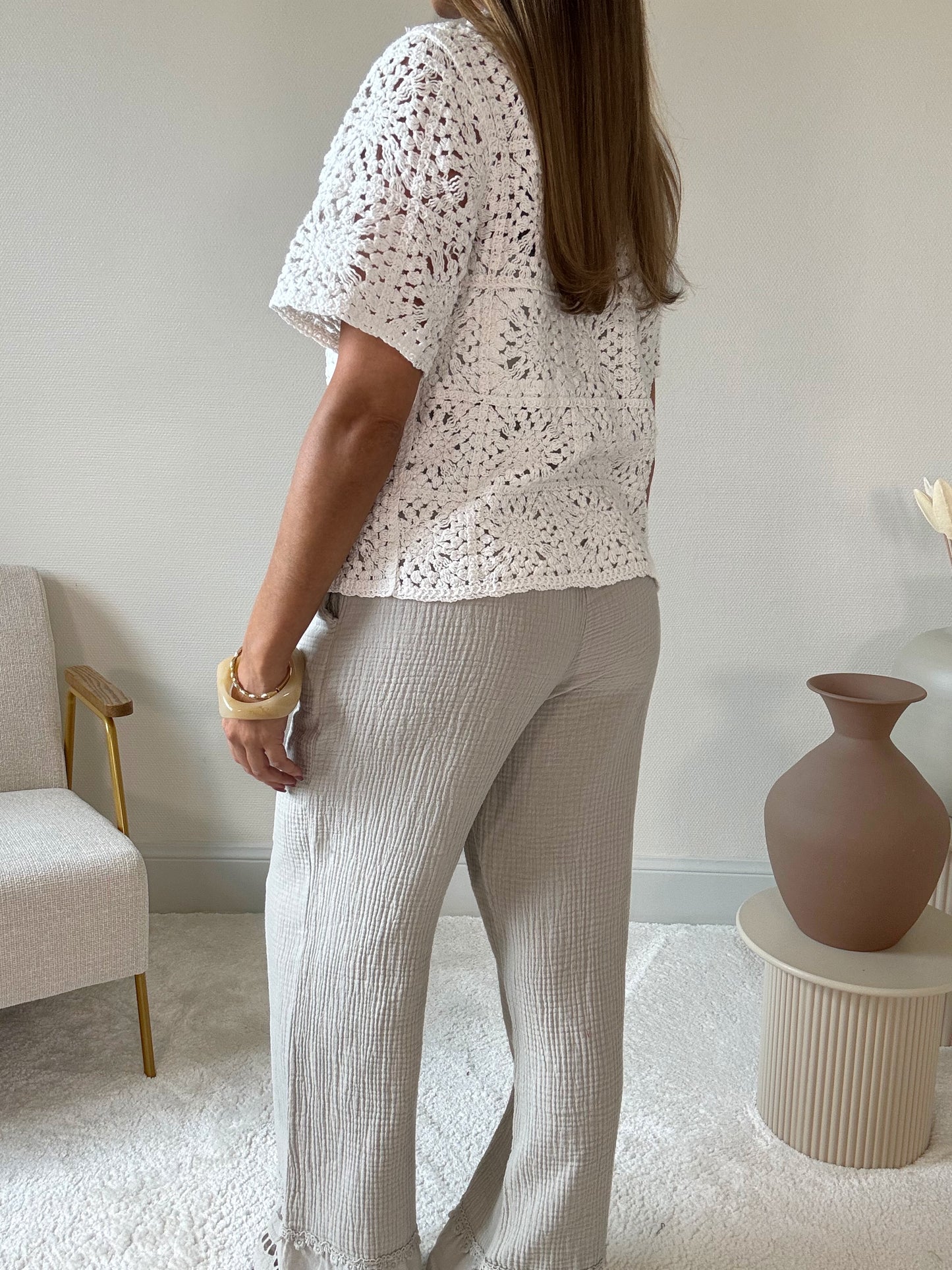 BLANCA - Gilet en crochet