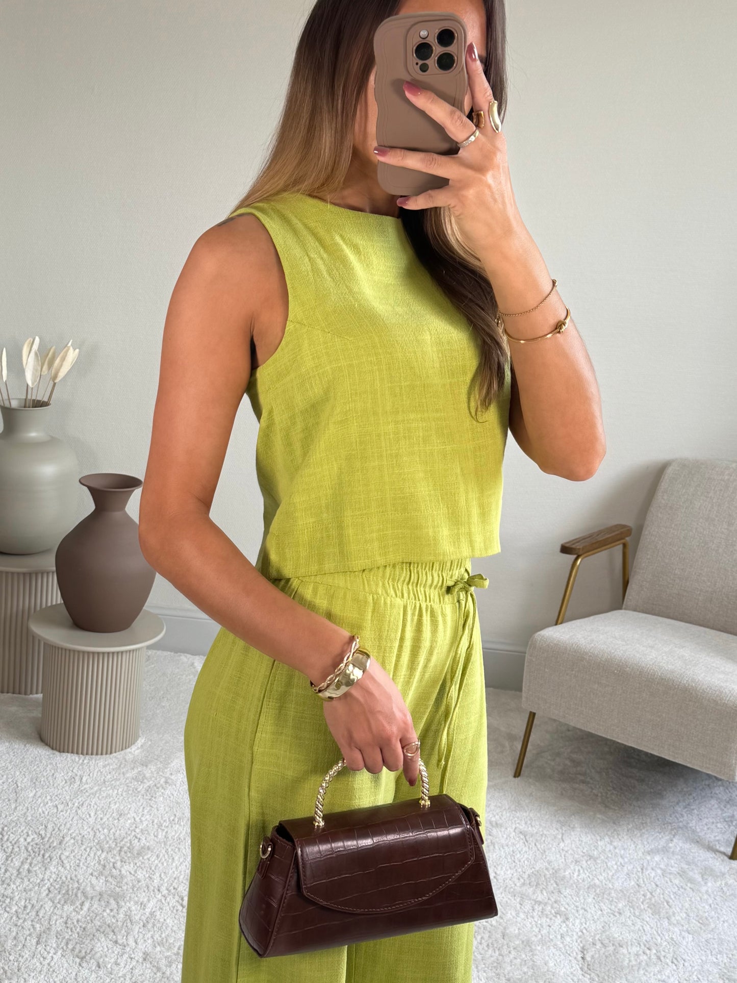 NATALIA - Ensemble pantalon palazzo