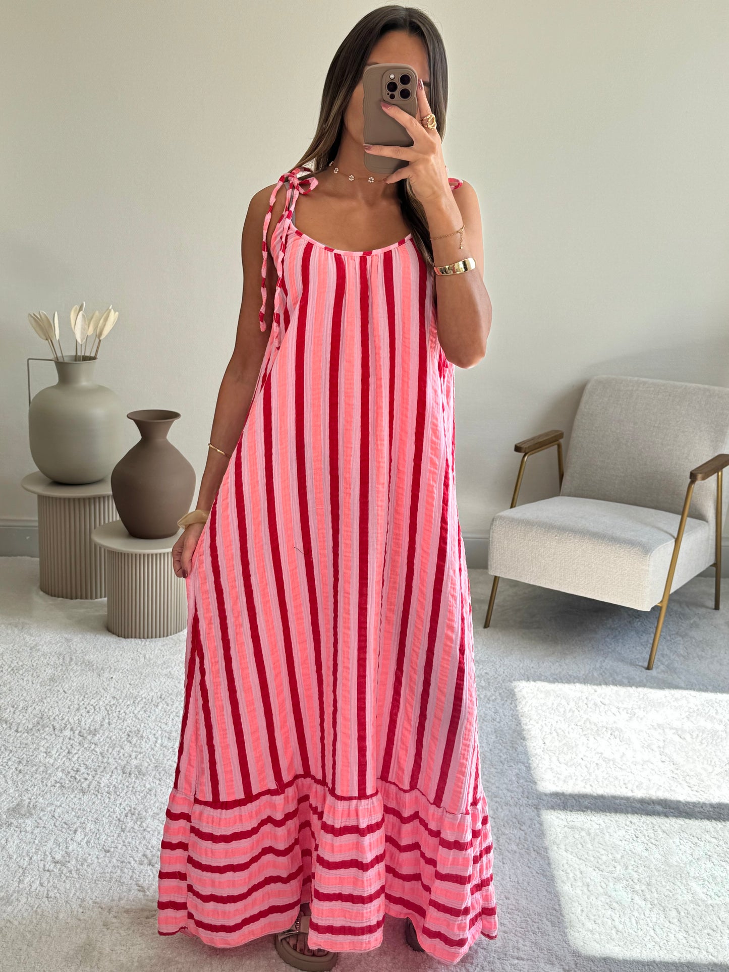 ROSA - Robe Longue gaze de coton