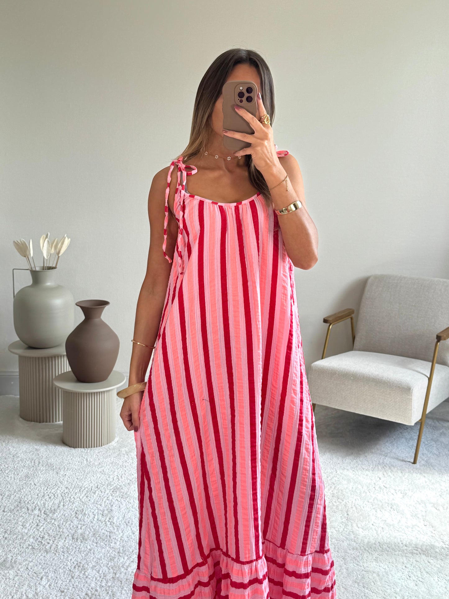 ROSA - Robe Longue gaze de coton