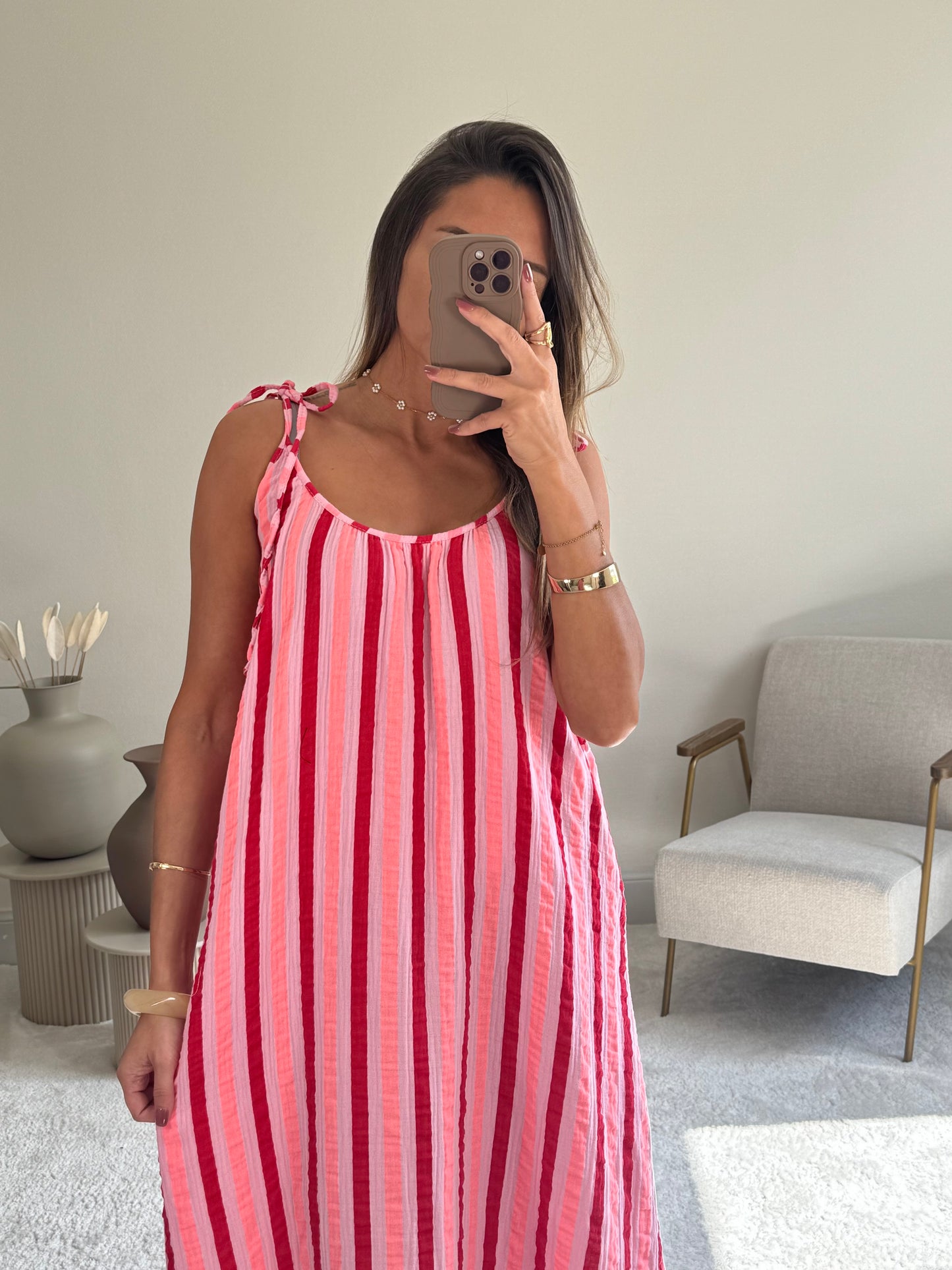 ROSA - Robe Longue gaze de coton