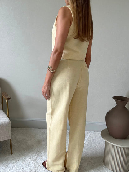 VANILLE - Ensemble pantalon lin