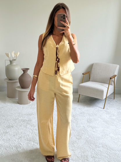 VANILLE - Ensemble pantalon lin