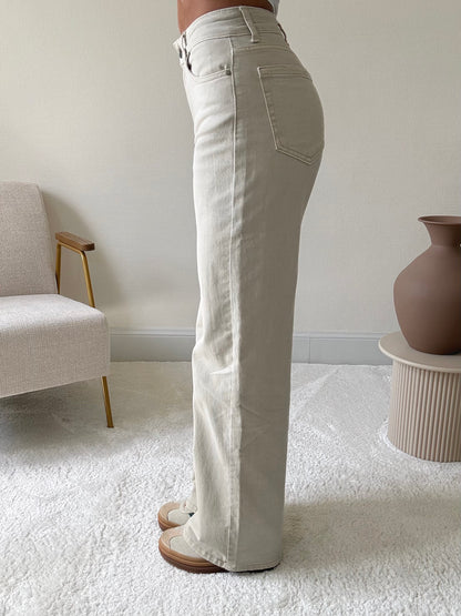 EZRA - Jean beige coupe droite